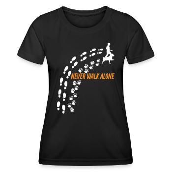 Accessoires pour chiens Rottweiler Propriétaires de chiens - T-shirt sport Femme - noir - Devant - AI Model Female 172 light (172cm)