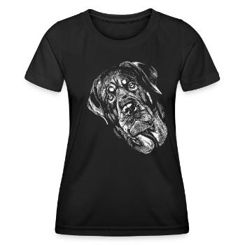 Dog Accessories Rottweiler Dog Owners - Women's Functional T-Shirt - black - Front - AI Model Female 172 light (172cm)