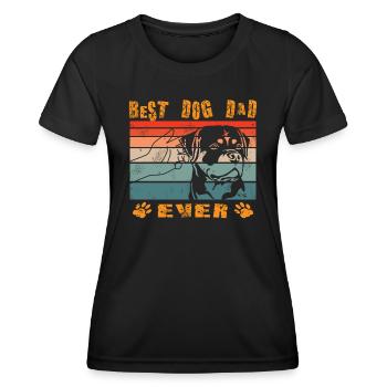 Accessoires pour chiens Rottweiler Propriétaires de chiens - T-shirt sport Femme - noir - Devant - AI Model Female 172 light (172cm)