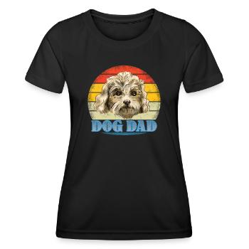 Accessoires pour chiens Caniche Propriétaires de chiens - T-shirt sport Femme - noir - Devant - AI Model Female 172 light (172cm)