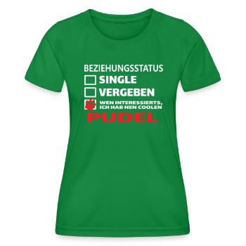 Hundezubehör Pudel Hundebesitzer - Frauen Funktions-T-Shirt - Kelly Green - Vorne - AI Model Female 172 dark (172cm)