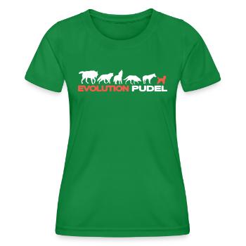Hundezubehör Pudel Hundebesitzer - Frauen Funktions-T-Shirt - Kelly Green - Vorne - AI Model Female 172 dark (172cm)