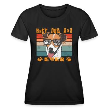 Accessoires pour chiens Terrier Propriétaires de chiens - T-shirt sport Femme - noir - Devant - AI Model Female 172 light (172cm)