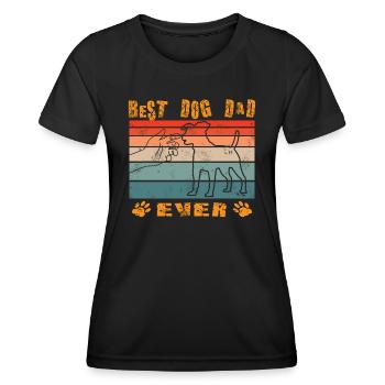 Accessoires pour chiens Terrier Propriétaires de chiens - T-shirt sport Femme - noir - Devant - AI Model Female 172 light (172cm)