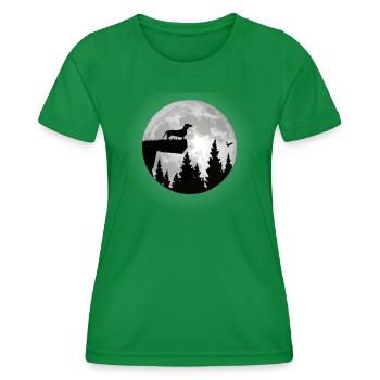 Chien teckel Propriétaire de chien Gechenkidee - T-shirt sport Femme - vert - Devant - AI Model Female 172 dark (172cm)