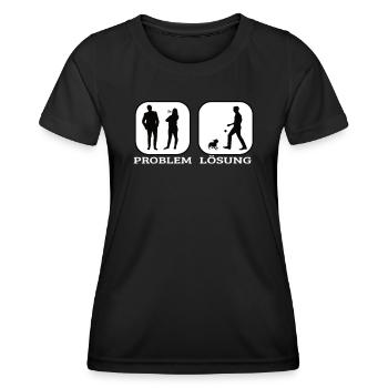 Hund Chihuahua Hundebesitzer Gechenkidee - Frauen Funktions-T-Shirt - Schwarz - Vorne - AI Model Female 172 light (172cm)