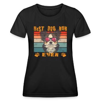 Chien Chihuahua Propriétaire de chien Gechenkidee - T-shirt sport Femme - noir - Devant - AI Model Female 172 light (172cm)