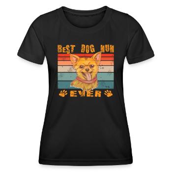 Dog Chihuahua Dog Owner Gechenkidee - Women's Functional T-Shirt - black - Front - AI Model Female 172 light (172cm)