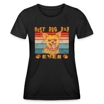 Chien Chihuahua Propriétaire de chien Gechenkidee - T-shirt sport Femme - noir - Devant - AI Model Female 172 light (172cm)