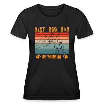 Chien Chihuahua Propriétaire de chien Gechenkidee - T-shirt sport Femme - noir - Devant - AI Model Female 172 light (172cm)