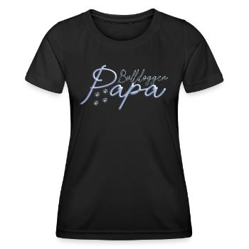 Chien Bulldog Dog Propriétaire Gechenkidee - T-shirt sport Femme - noir - Devant - AI Model Female 172 light (172cm)