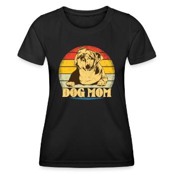Chien Bulldog Dog Propriétaire Gechenkidee - T-shirt sport Femme - noir - Devant - AI Model Female 172 light (172cm)