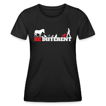 Chien Bulldog Dog Propriétaire Gechenkidee - T-shirt sport Femme - noir - Devant - AI Model Female 172 light (172cm)