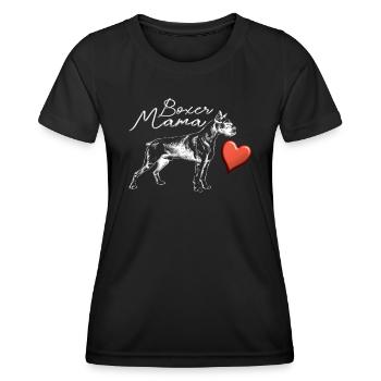 Hund Boxer Hundebesitzer Geschenkidee - Frauen Funktions-T-Shirt - Schwarz - Vorne - AI Model Female 172 light (172cm)