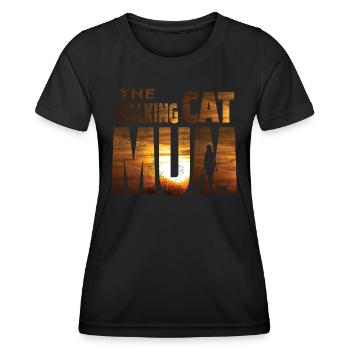 Cat Friend, Cat Accessories Gift - Women's Functional T-Shirt - black - Front - AI Model Female 172 light (172cm)