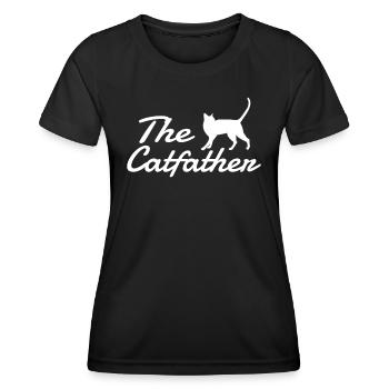 Cat Friend, Cat Accessories Gift - Women's Functional T-Shirt - black - Front - AI Model Female 172 light (172cm)