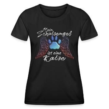 Cat Friend, Cat Accessories Gift - Women's Functional T-Shirt - black - Front - AI Model Female 172 light (172cm)
