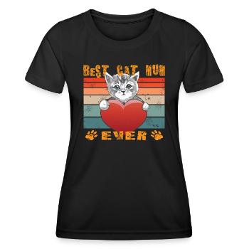 Katzenfreund, Katzenzubehör Geschenk - Frauen Funktions-T-Shirt - Schwarz - Vorne - AI Model Female 172 light (172cm)
