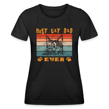 Cat Friend, Cat Accessories Gift - Women's Functional T-Shirt - black - Front - AI Model Female 172 light (172cm)