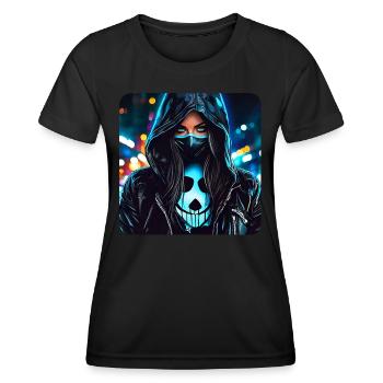 Fille Cybergoth Cool - T-shirt sport Femme - noir - Devant - AI Model Female 172 light (172cm)