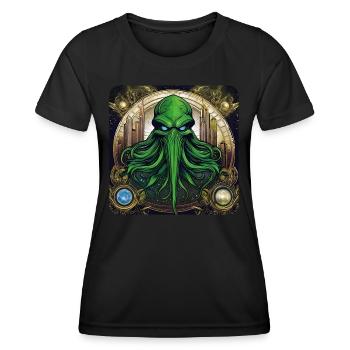 Monstres de Cthulhu dans l’univers - T-shirt sport Femme - noir - Devant - AI Model Female 172 light (172cm)