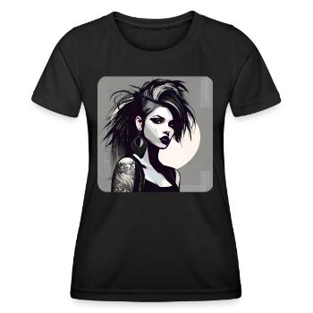Cool gothic girl with tattoos - Women's Functional T-Shirt - black - Front - AI Model Female 172 light (172cm)