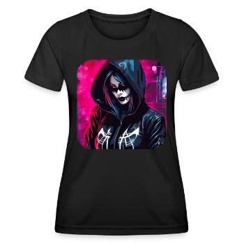 Fille Cyberpunk Cool - T-shirt sport Femme - noir - Devant - AI Model Female 172 light (172cm)