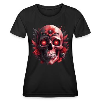 Crâne - T-shirt sport Femme - noir - Devant - AI Model Female 172 light (172cm)