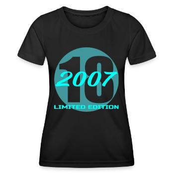 18th Birthday 2007 - Women's Functional T-Shirt - black - Front - AI Model Female 172 light (172cm)