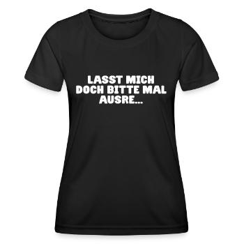 Lasst mich doch bitte mal ausreden - Büroleben - Frauen Funktions-T-Shirt - Schwarz - Vorne - AI Model Female 172 light (172cm)