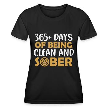 faith sobriety sober life seeks christ - Women's Functional T-Shirt - black - Front - AI Model Female 172 light (172cm)