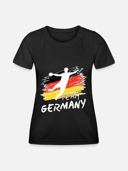 Team Germany Handball - Frauen Funktions-T-Shirt - Schwarz