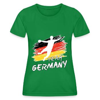 Équipe d’Allemagne de handball - T-shirt sport Femme - vert - Devant - AI Model Female 172 dark (172cm)