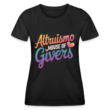Altruisme Don désintéressé Donner d’école - T-shirt sport Femme - noir - Devant - AI Model Female 172 light (172cm)
