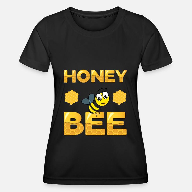 Honey Bee Design - Women's Functional T-Shirt - black