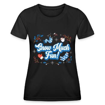 J'adore les glaces pour climat froid de la saison hivernale - T-shirt sport Femme - noir - Devant - AI Model Female 172 light (172cm)