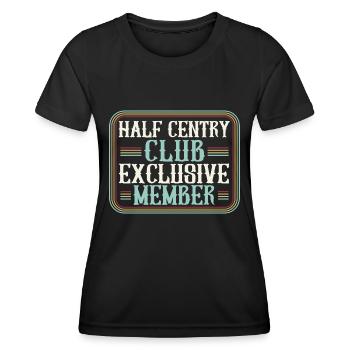 50th Birthday Party Bday Fiftieth Birthday - Women's Functional T-Shirt - black - Front - AI Model Female 172 light (172cm)