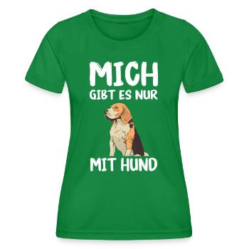 Beagle Hund - Frauen Funktions-T-Shirt - Kelly Green - Vorne - AI Model Female 172 dark (172cm)