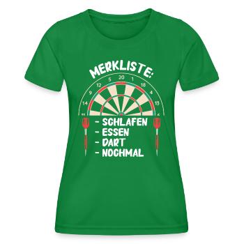 Dart Darts Dartspieler Dartsport - Frauen Funktions-T-Shirt - Kelly Green - Vorne - AI Model Female 172 dark (172cm)