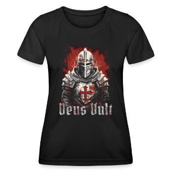 Deus Vult Crusader Knights Templar Middle Ages - Women's Functional T-Shirt - black - Front - AI Model Female 172 light (172cm)