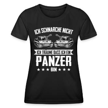 Panzer Kampfpanzer Panzerkampfwagen Panzerfahrer - Frauen Funktions-T-Shirt - Schwarz - Vorne - AI Model Female 172 light (172cm)