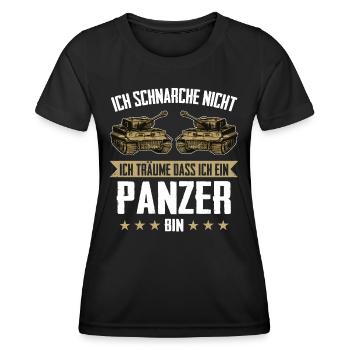 Panzer Kampfpanzer Panzerkampfwagen Panzerfahrer - Frauen Funktions-T-Shirt - Schwarz - Vorne - AI Model Female 172 light (172cm)