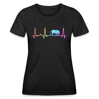 Wild boar hunter wild boar hunting forest wild boar - Women's Functional T-Shirt - black - Front - AI Model Female 172 light (172cm)