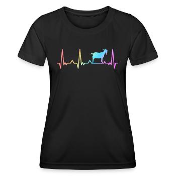 Chèvre Chèvres Chèvre Chèvre - T-shirt sport Femme - noir - Devant - AI Model Female 172 light (172cm)