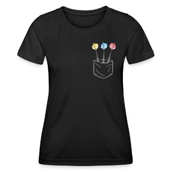 Darts Darts Darts Player Darts - Women's Functional T-Shirt - black - Front - AI Model Female 172 light (172cm)