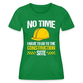 Excavator Excavator Driver Construction Site Work - Women's Functional T-Shirt - kelly green - Front - AI Model Female 172 dark (172cm)