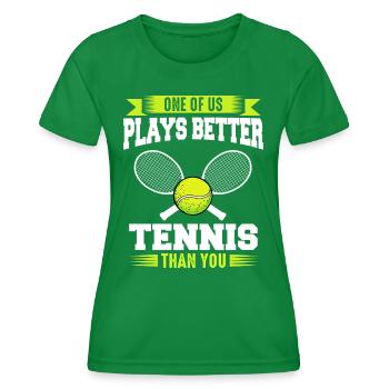 Joueur de tennis - T-shirt sport Femme - vert - Devant - AI Model Female 172 dark (172cm)
