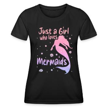 Mermaid Fable Mermaids Conte de fées - T-shirt sport Femme - noir - Devant - AI Model Female 172 light (172cm)