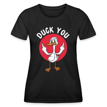 Duck, Duck, Bird, Animal, Quack - Women's Functional T-Shirt - black - Front - AI Model Female 172 light (172cm)