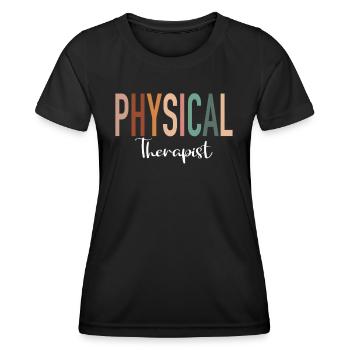 Physiotherapie Therapeut Assistent - Frauen Funktions-T-Shirt - Schwarz - Vorne - AI Model Female 172 light (172cm)